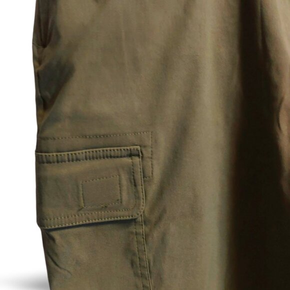 Orvis Mens Flat Front Comfort Waist Belt Lightweight Olive Green Cargo Shorts 34 - Picture 8 of 16